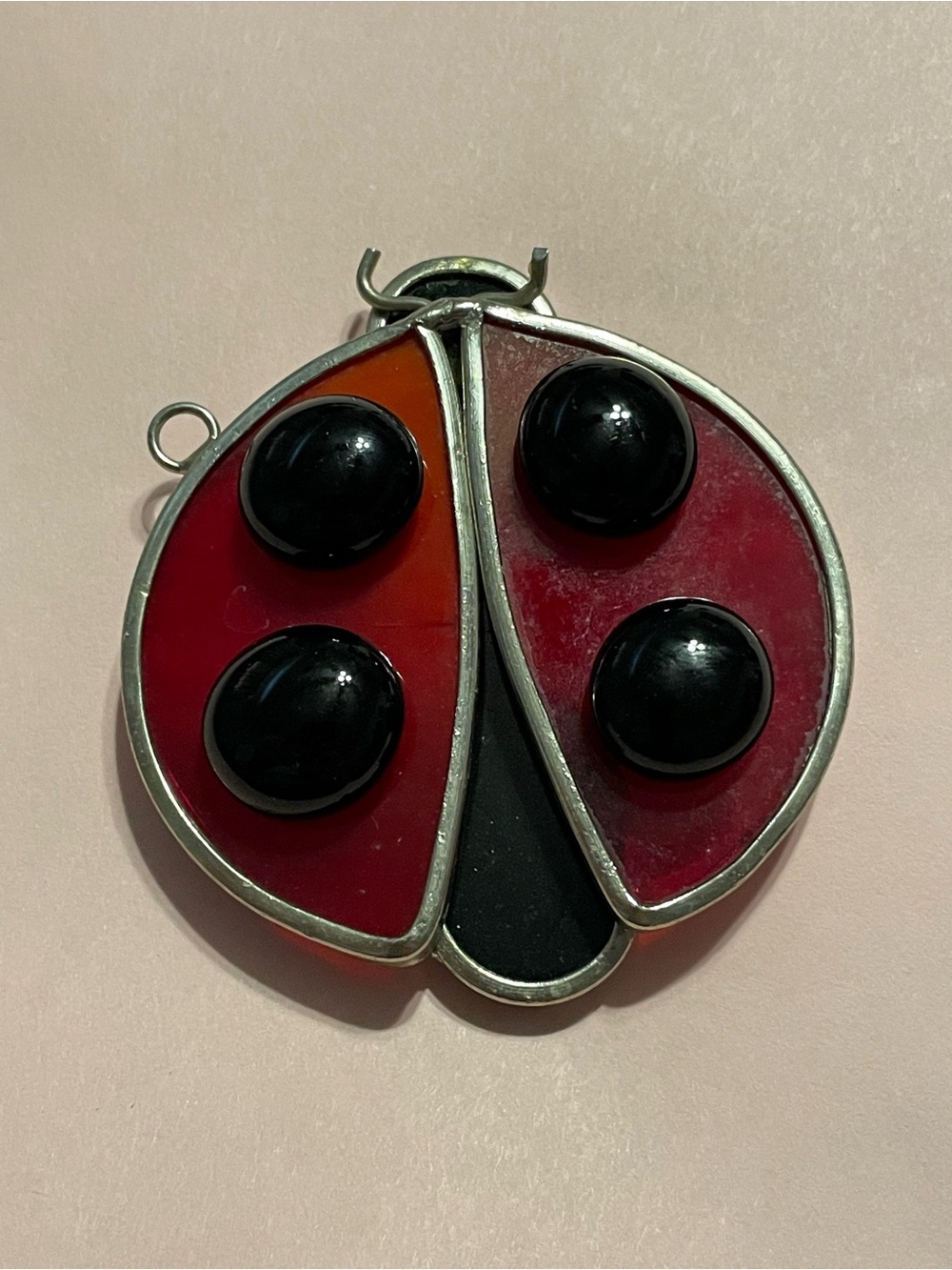 Stained Glass Lady Bug Sun Catcher #0150